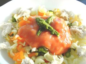 ☆Love離乳食☆平目とアスパラのパスタ