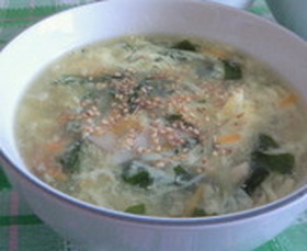 玉子野菜スープ