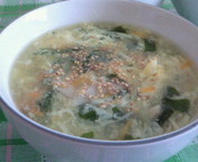 玉子野菜スープの写真