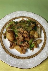 味噌と酒麹で食べる小松菜の豚肉炒め
