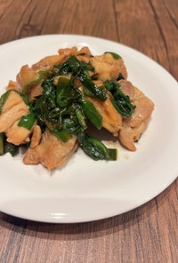 鶏肉のピリ辛ニラ炒め (よだれ鶏風)