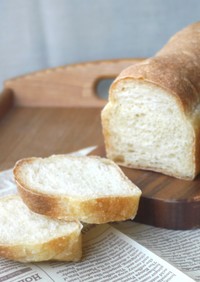 のんびり作る★こねないミニ山型パン