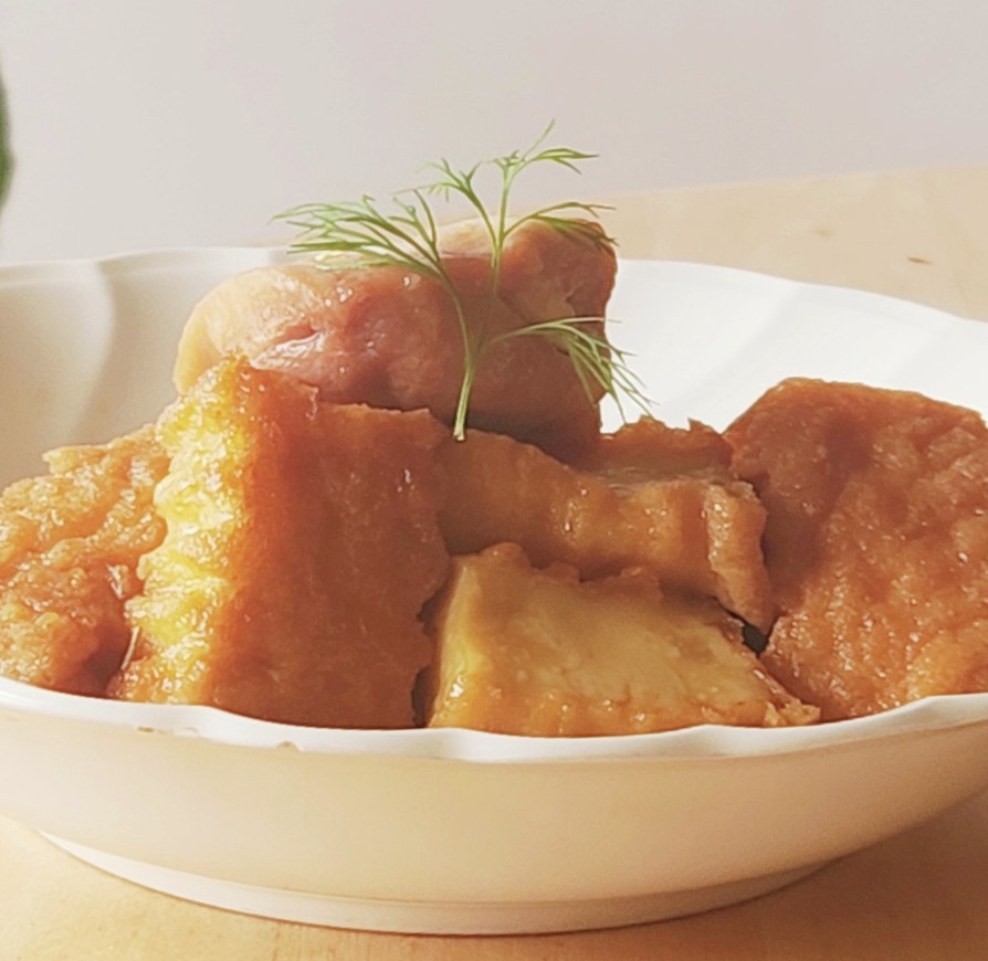 レンジde鶏もも肉と厚揚げ煮☆夕食メインの画像
