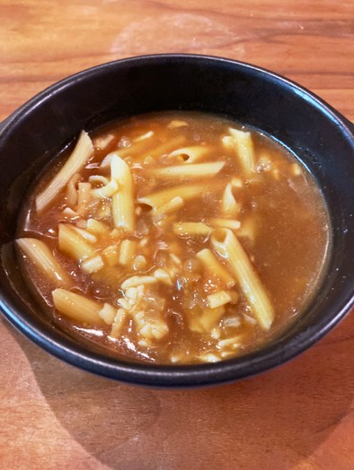 チーズカレースープ&ペンネ☆トマト味の写真