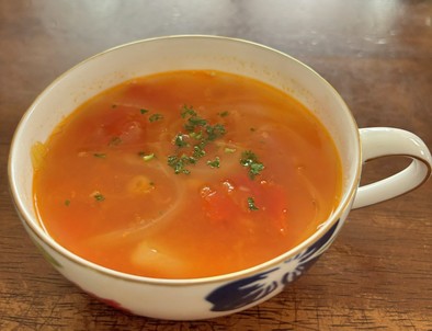 簡単☆新玉トマトスープの写真