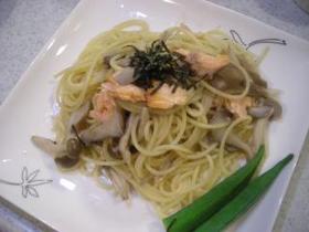 鮭ときのこのパスタ
