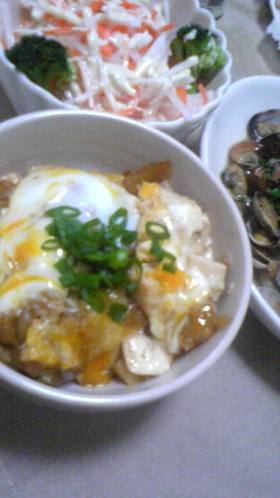 *山田うどん風*豆腐玉子丼♪