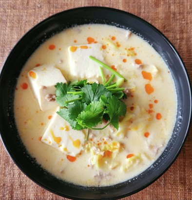 担々キャベツ&豆腐スープ☆豆乳ダイエットの写真