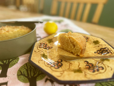ギリシャ風　ココナッツ　シロップケーキの写真