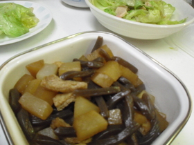 大根とこんにゃくの甘辛煮☆