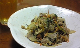 ぶきっちょさんの野菜と豚肉の味噌炒め