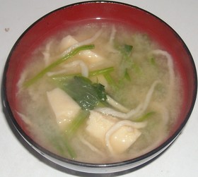 ほうれん草&切り干し大根&高野豆腐味噌汁