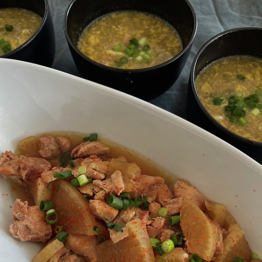超簡単♥煮物の残ったスープで韓国風雑炊♡の画像