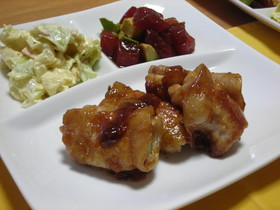 アスパラの豚肉焼き オイバター味