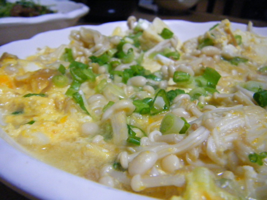 豆腐とえのき茸の卵とじの画像