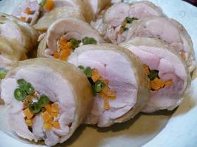 鶏もも肉 野菜巻き巻き コンソメで蒸し煮