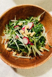 腸活♡水菜とラディッシュのサラダ