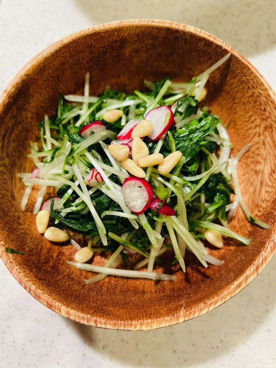 腸活♡水菜とラディッシュのサラダの画像