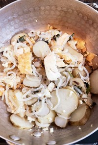 菊芋となまりと蒟蒻と絹厚揚げの煮物