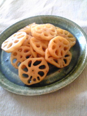 れんこんのポンバター炒め
