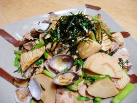 春の幸せ✿たけのことあさりのバター醤油