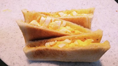 カフェ風　卵サンド♪　朝ご飯の写真