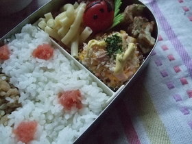 可愛い❤ドットの明太子ご飯♬