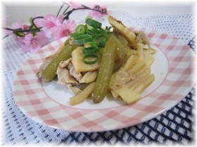 春を満喫♡ふきとたけのこの炒め煮