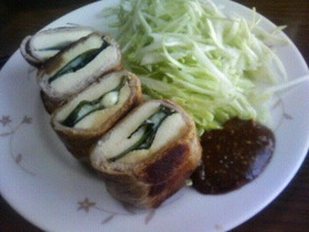 肉巻き高野豆腐・青じそチーズサンド
