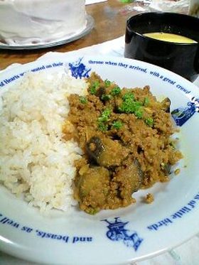 ナスと挽き肉のキーマカレー