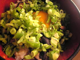椎茸と卵の丼