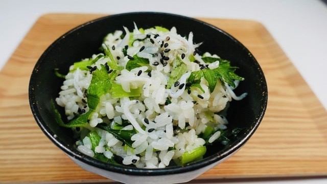 小松菜としらす大葉の混ぜご飯の画像