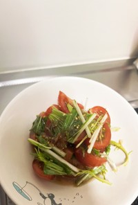 【超簡単】トマトと水菜の和え物