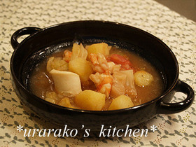 野菜と魚介のトマト煮