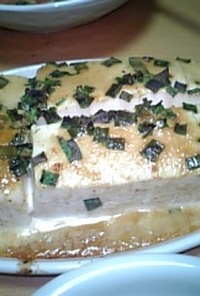 豆腐の味噌マヨ焼き