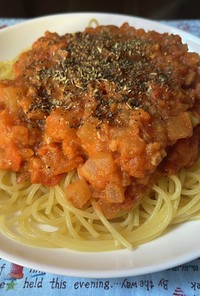 スパゲティ・大根のボロネーゼ