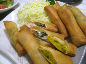 ☆グラタン春巻き&かぼちゃの春巻き☆