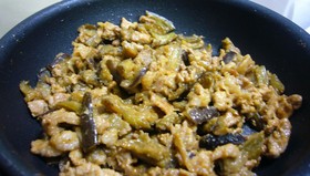 簡単☆なすと豚こまの味噌炒め