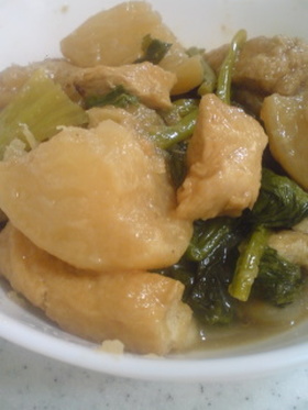 かぶ・あげ・鶏肉の煮物