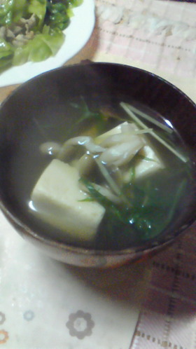 初心者の簡単♪高野豆腐のお吸い物