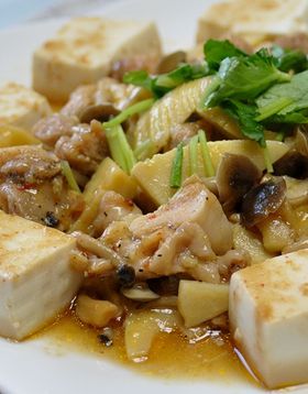 電子レンジで簡単♪たけのこと鶏肉の中華煮