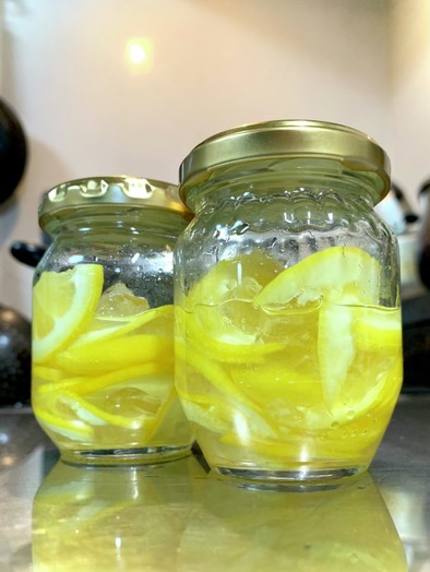 レモンの砂糖漬け（レモンシロップ）の写真