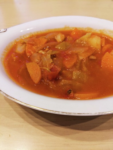 粉チーズが隠し味鶏肉のトマト煮スープ☆の写真