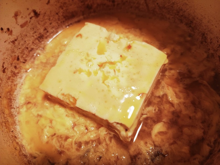 卵とじ気味豆腐の画像