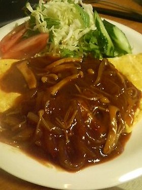 濃厚★デミグラス風きのこオムレツ♪