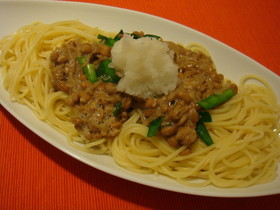 あっさり納豆パスタ