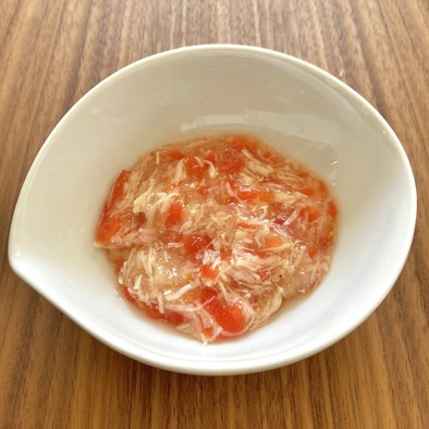 【離乳食７か月～】ツナとトマトのとろみ煮の写真