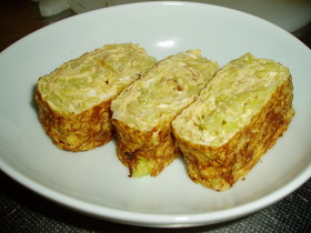 キャベツ入り卵焼き お弁当にも