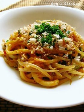 キムチクリーム焼きうどん