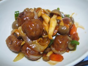 肉団子の甘酢あんかけ